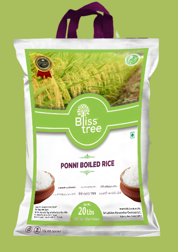 Ponni Boiled Rice ( Semi Polished ) - 20lb
